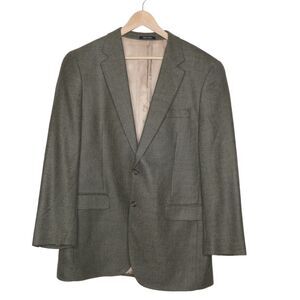 CHAPS 44L Lambswool Blazer Micro Hounds Tooth Preppy Academia Men's Jacket FLAW